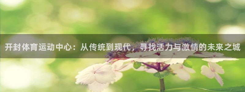 注册JJB竞技宝官方正版app：开封体育运动中心：从